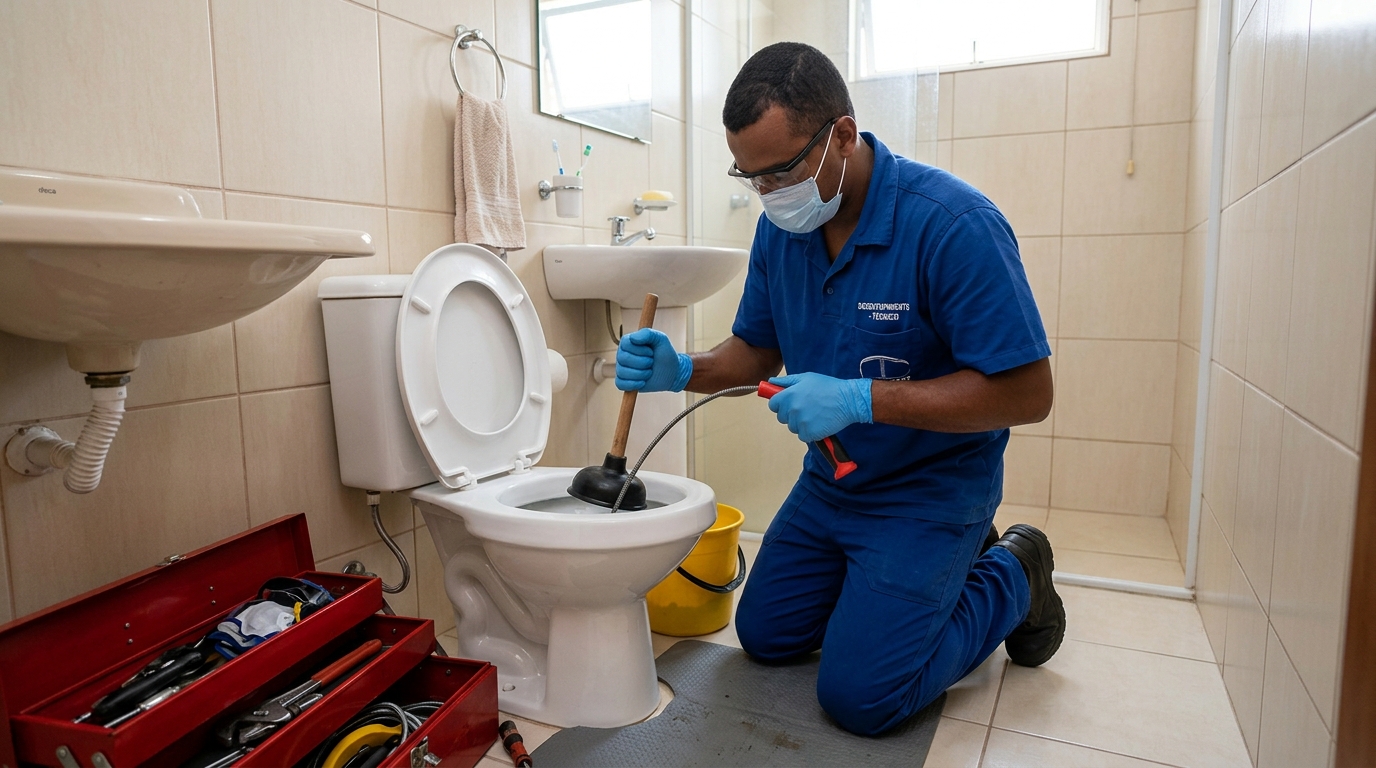 Desentupimento de vaso profissional em Teresina-PI