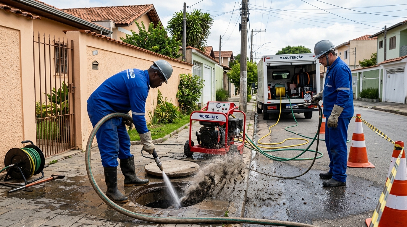 Hidrojateamento residencial em Teresina-PI